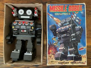 Very rare Horikawa vintage 1970 ' s Missile Robot made in Japan battery operated 2