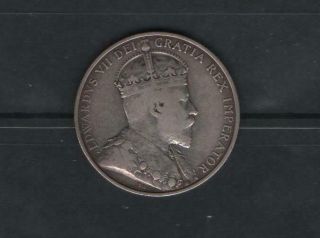 Cyprus 18 Piastres 1907 Silver Edward Vii Rare