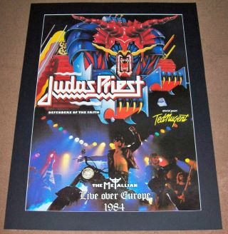 Judas Priest Ted Nugent Stunning And Rare 