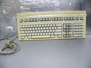 Rare Vintage Wang 724 Keyboard Ibm At 5 Pin Din Pink Alps Sliders