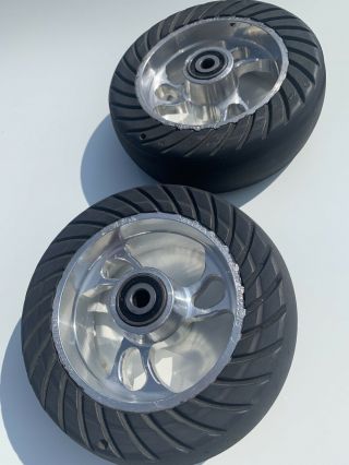 Rare Goped Sidewalk Surfer Racing Aluminum Wheels With Tires Sport Xped Go Ped