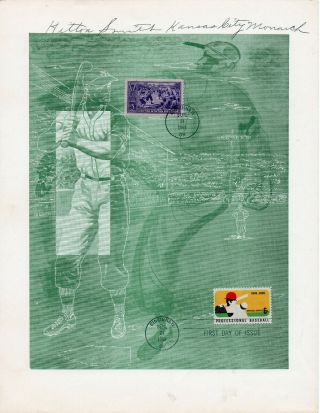 Hilton Smith - Rare 1969 Autographed Baseball Print - Negro League Hall Of Famer
