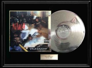 Nwa N.  W.  A.  Rare White Gold Silver Platinum Tone Metalized Record 3d Niggaz4life