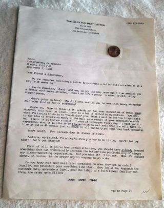 Gary Halbert Letter Print Edition Sept 86 To Feb 87,  Rare - Newsletters