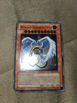 Yugioh Winged Kuriboh Lv10 Sod - En005 Ultimate Rare 1st Edition Played