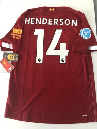 Liverpool Jordan Henderson Match Issue Shirt - Very Rare With Heads Up Badges