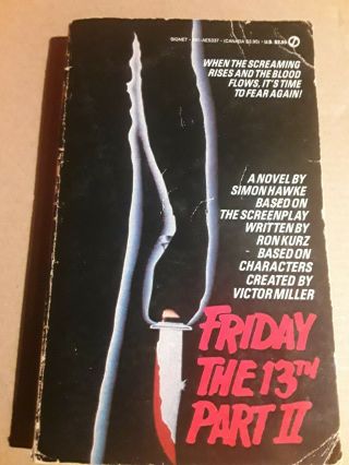 Friday The 13th Part Ii Simon Hawke Novel Movie Tie - In Very Rare