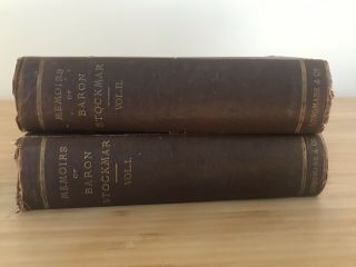 Rare 1872 1st Edition Memoirs Of Baron Stockmar Volumes 1&2 Longmans
