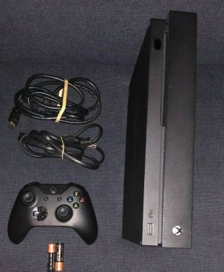 Microsoft Xbox One X 1tb 4k Console Rarely Controller & All Cables