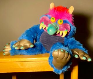Vintage " My Pet Monster " Large Plush W/o Handcuffs,  American Greetings 1986 Rare