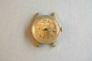 Vintage Helvetia Valjoux 78 Triple Date Calendar Swiss Watch Wristwatch Rare 17j