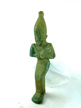 Osiris Bronze Statue Egyptian Antiques Ancient Amulet Sculpture Rare Antiquities