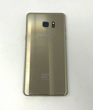 RARE Samsung Galaxy Note 7 Fan Edition Gold (GSM) SM - N935 Image Burn 2
