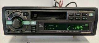 Old School Alpine Tda - 7552 Rare Cassette Player So Cd Shuttle Control - -