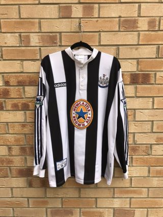 Newcastle United 1995 - 97 Long Sleeve Home Shirt Xl Classic Rare