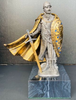 Michael Ricker Rare Pewter Sculpture Limited Edition Medieval Knight Gareth
