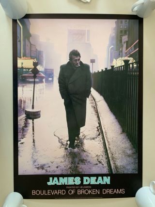 James Dean,  Painted By Helnwein,  Mega Rare Authentic 1987 Art Print,  Last One