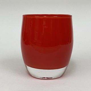 Rare Glassybaby Red Licorice Hand Blown Votive Tea Light Holder Discontinued Htf