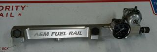 93 - 01 Prelude H22 Aem Silver Fuel Rail,  Aem Fpr Marshall Gauge H22a1 H22a4 Rare