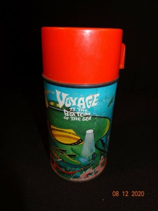 Rare 1967 Metal Voyage To The Bottom Of The Sea Lunch Box Thermos Tv Show Great