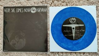 Nirvana / Melvins - Here She Comes Now - Blue Marble Vinyl.  Very Rare.