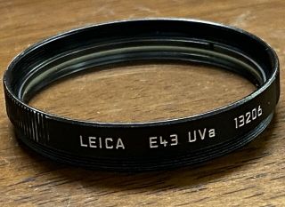 [very Rare,  5] Leica E43 Uva Protection Filter 13206 Black From Japan