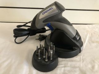 Dremel Driver 1120 & Charging Dock Model 866 Lithium Ion Rare.  With Bits