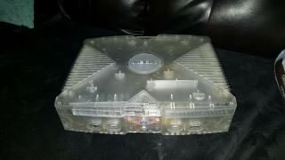 Microsoft Xbox Crystal Limited Edition Clear Comes With Hookups.  Rare