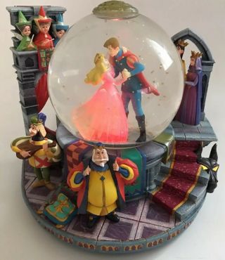 Rare Disney Sleeping Beauty Once Upon The Dream Musical Princess Snow Globe 336