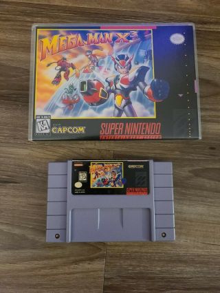 Mega Man X3 (nintendo Snes) W/custom Case Extremely Rare