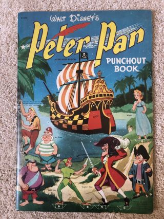 1952 Disney Peter Pan Whitman Punch - Out Book 10 X 15 Rare