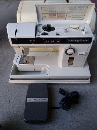 Rare Vintage Sears Kenmore Portable Sewing Machine Model 158. ,  Pedal,  Hard Case
