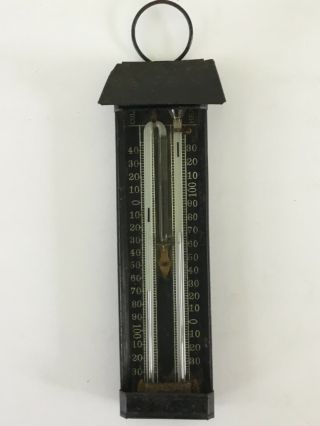 RARE ANTIQUE THERMOMETER TYCOS 10” ROCHESTER NY USA VG,  WALL COLD HEAT HANGING A 2