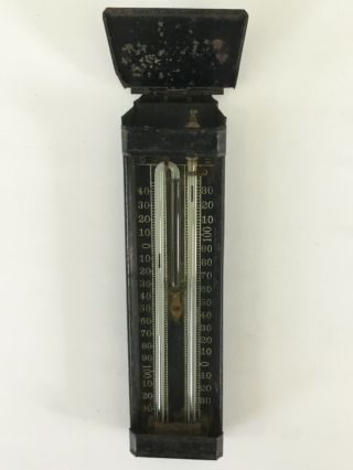 RARE ANTIQUE THERMOMETER TYCOS 10” ROCHESTER NY USA VG,  WALL COLD HEAT HANGING A 3