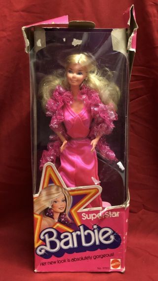 Rare Vintage 1976 Superstar Barbie Doll Mattel Made In Taiwan No.  9720
