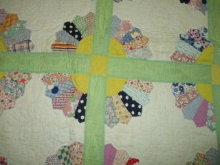 RARE AND FABULOUS EARLY 1900 ' S VINTAGE HAND STITCHED QUILT 2