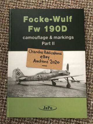Focke - Wulf Fw 190d Camouflage & Markings Part Ii - Japo Publishing - Rare & Oop