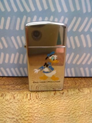 Zippo Lighter Walt Disney Pro.  (donal Duck Rare Lighter)