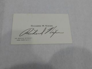 RARE 1960 ' S PRESIDENT RICHARD NIXON AUTOGRAPHED SIGNED BUSINESS CARD 3