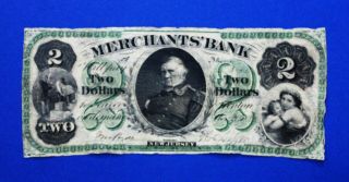 1861 $2 State Of Jersey Merchant 