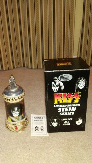 Kiss Peter Criss Rare Beer Stein From 1998 With Certificate [excellent Shape]