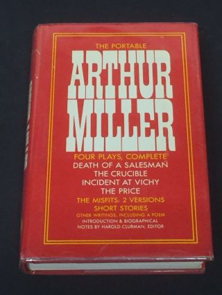Arthur Miller The Portable Rare Signed Autograph 1st Edition Hardback Book