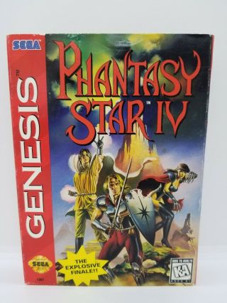 Phantasy Star Iv (4) (sega Genesis 1994) Complete Rare Rpg