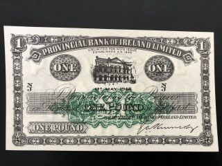 Rare £1 Pound 1946 Northern Ireland Ni.  702b Provincial Bank Of Irl Ltd Proof Unc
