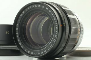 【rare N.  - 】konica Konishiroku Hexanon 100mm F/2.  8 Lens,  Hood From Japan G14