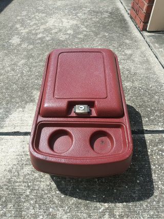 1980 - 1991 Oem Ford F - 150 F - 250 F - 350 Bronco Front Center Console Maroon Rare Oem