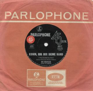 Die Beatles/the Beatles Komm,  Gib Mir Deine Hand Australian Promo Rare 7 " Single