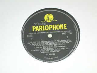 THE BEATLES.  HELP 1965 UK MONO PARLOPHONE FACTORY SAMPLE RARE EX /VG, 3
