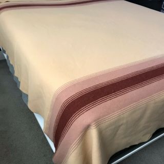 Pendleton Wool Stripe Blanket - Rare/hard To Find - Large Full/qn 82x90