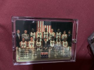 Dream Team Usa 1992 Hoops Barcelona Team Usa Plastic Card Rare Insert 1992 - 93